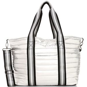 Think Royln Silver Metallic Wingman bag